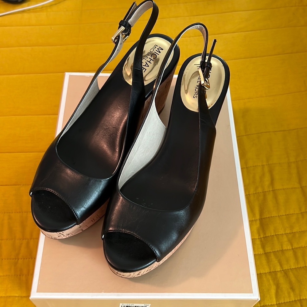 Michael Kors wedge heels, size 9.5